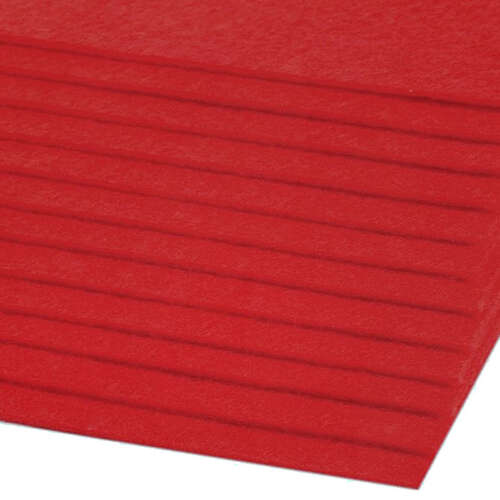 Rigid felt, 20x30 cm sheet, red, 1 sheet
