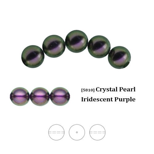 Swarovski 5810 Crystal Pearl 3 mm Iridescent Purple (IPPRL), new color!