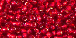 TOHO Round 11/0: TR-11-25C Silver-Lined Ruby, 10g