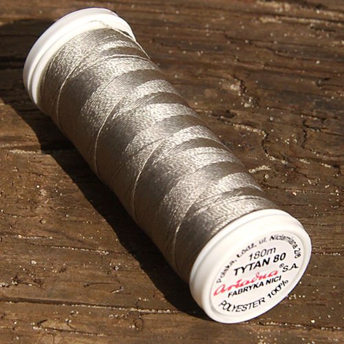 Threads for beading and soutache TYTAN 80, gray-beige, 180m