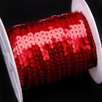 Sequins tape, red
