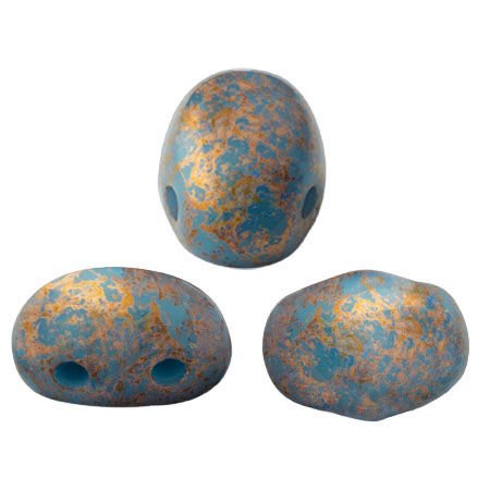Samos® par Puca®: Opaque Blue Turquoise Bronze, 20 pcs