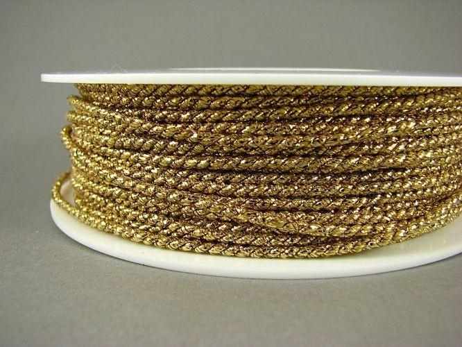 METALLIC CORD TWISTED 2MM GOLD Cords \ metallized Cords \ twisted \ 2