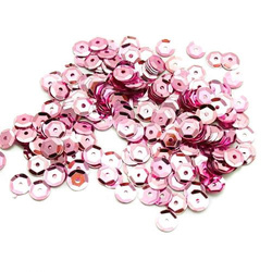  Sequins round 6mm, pink