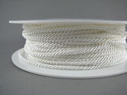 2mm SATIN TWISTED CORD - WHITE // B1101