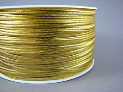 Czech metallized braid 2,5mm, shiny gold - 1m