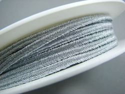 Czech metallized braid 3mm silver