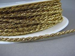 METALLIC CORD TWISTED 3MM GOLD