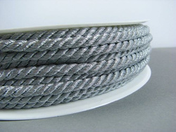 METALLIC CORD TWISTED 4MM SILVER