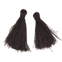 Polyester tassel, 40 mm, brown, 1 pc.