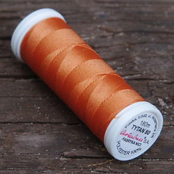 Threads for beading and soutache TYTAN 80, orange, 180m