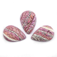 Cabochon CM Striped drop 15x26 pink