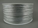 Czech metallized braid 2,5mm, shiny silver - 1m
