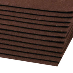 Rigid felt, 20x30 cm sheet, brown, 1 sheet