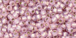 TOHO Round 11/0: TR-11-PF2121 PermaFinish - Silver-Lined Milky Lt Amethyst, 10g