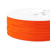 Braided polyester cord for jewelry and macrame - neon orange // L4301