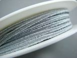 Czech metallized braid 3mm silver - roll 25m