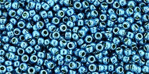 TOHO Round 11/0: TR-11-PF582 PermaFinish - Galvanized Aqua Sky, 10g