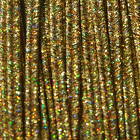 Greek metalized braid 4mm type lurex - golden holographic, 1m