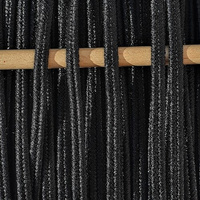 Greek metalized braid 4mm type gold thread - black, 1m