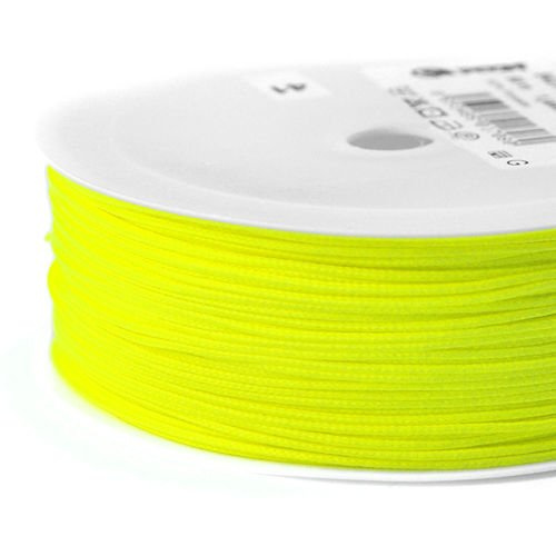 Braided polyester cord for jewelry and macrame - neon yellow // L4206