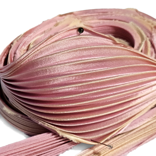 Shibori silk ribbon - Spring cherry, 10cm