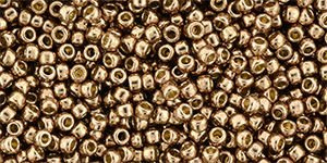 TOHO Round 11/0: TR-11-PF593 PermaFinish - Galvanized Almond, 10g