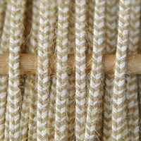 Greek braid 4mm mix raw cotton with jute - beige, 1m