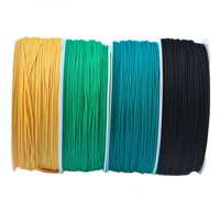 Braided polyester cord for jewelry and macrame - black // P7001