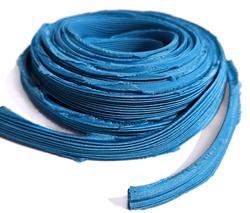 Shibori silk ribbon - Azure, 10cm