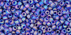 TOHO Round 11/0: TR-11-87DF Transparent-Rainbow-Frosted Cobalt, 10 g