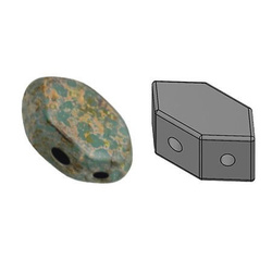 Paros® par Puca®: Opaque Aqua​ Deep Gold, 30 szt.