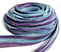 Shibori silk ribbon - Summer verbena, 10cm