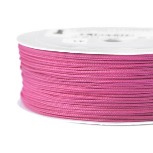 Braided polyester cord for jewelry and macrame - pink // L1434