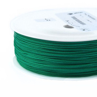 Braided polyester cord for jewelry and macrame - emerald // L4802