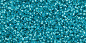 TOHO Round 15/0: TR-15-PF2104 PermaFinish - Silver-Lined Milky Teal, 5g