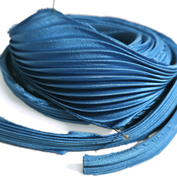Shibori silk ribbon - Azure, 10cm