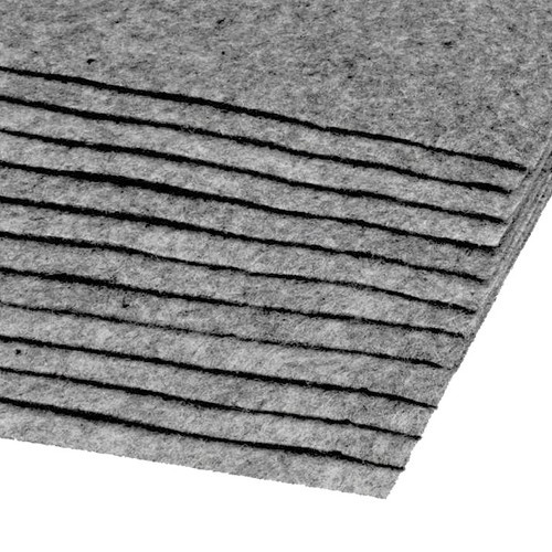 Rigid felt, 20x30 cm sheet, gray melange, 1 sheet