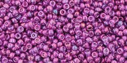 TOHO Round 15/0: TR-15-205 Gold-Lustered Dk Amethyst, 5 g