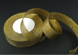 WSTĄŻKA BROKATOWA 2,5CM - ANTYCZNE ZŁOTO