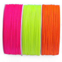 Braided polyester cord for jewelry and macrame - neon orange // L4301