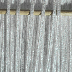 Greek metalized braid 4mm type lurex - white AB holographic, 1m