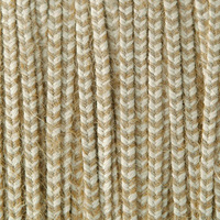 Greek braid 4mm mix raw cotton with jute - beige, 1m