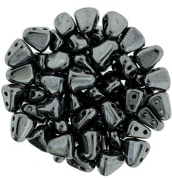 NIB-BIT 6x5mm: Hematite, 25 pcs