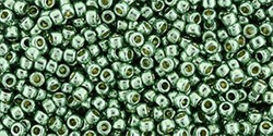TOHO Round 11/0: TR-11-PF589 PermaFinish - Galvanized Jade Green, 10g
