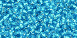 TOHO Round 11/0: TR-11-23B Silver-Lined Dk Aqua, 10 g