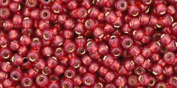 TOHO Round 11/0: TR-11-2113 Silver-Lined Milky Pomegranate, 10g