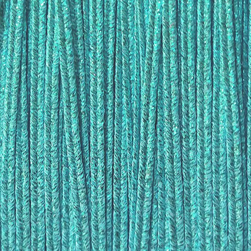 Sutasz grecki 4 mm metalizowany typu lurex - niebieski, 1m