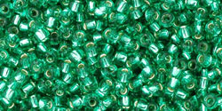 TOHO Round 11/0: TR-11-24B Silver-Lined Dk Peridot, 10 g