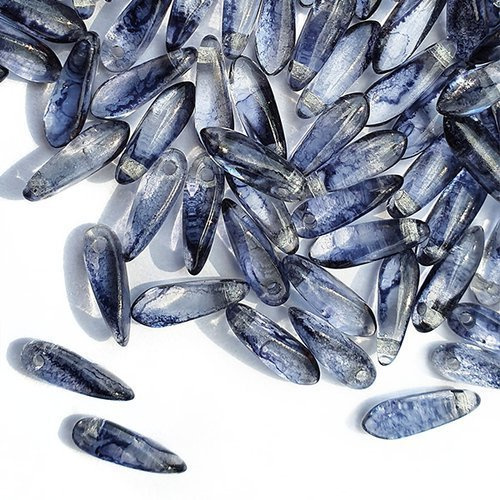 Dagger 3x10mm Crystal Smoked Montana Blue, 20 pcs